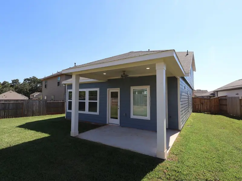 Exterior details and patio area of a home in Moran Ranch, Willis (Image 3). Exterior details and patio area of a home in Moran Ranch, Willis (Image 3).