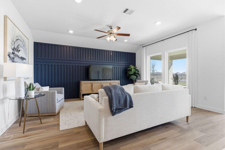 Furnished interior view inside a new home in Westland Ranch 50' Homesites, League City (Image 27).