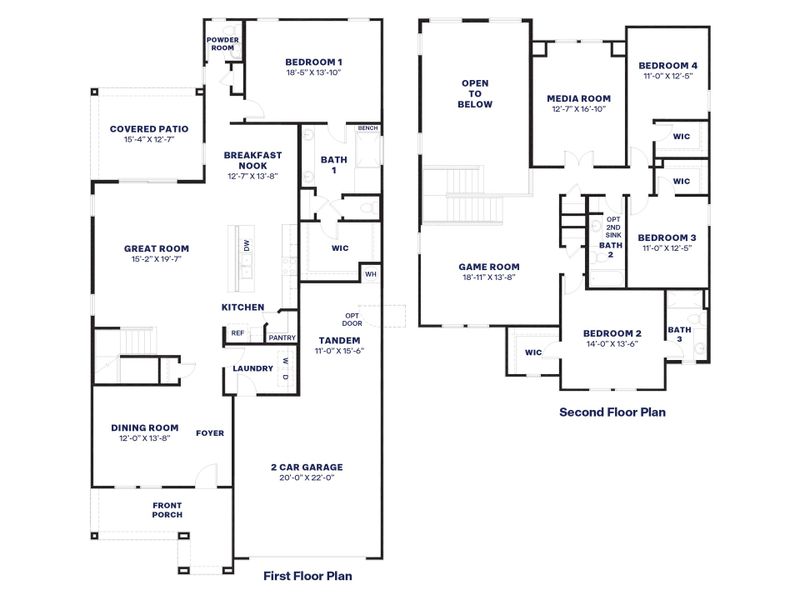 2D floor plan layout for the Phoenician by D.R. Horton in The Ridge at Stone Butte, Phoenix, AZ (Image 3). 2D floor plan layout for the Phoenician by D.R. Horton in The Ridge at Stone Butte, Phoenix, AZ (Image 3).
