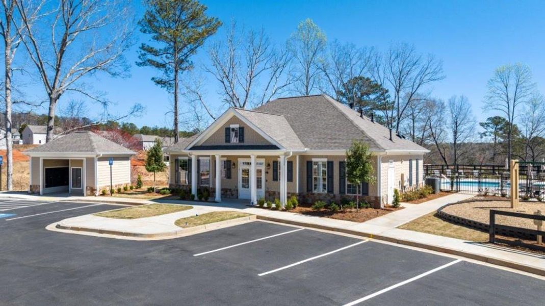 Front exterior of a new home in Thompson Ridge, Dallas, GA, highlighting curb appeal (Image 22).