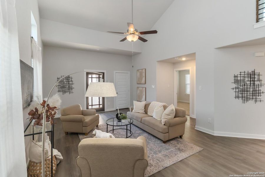 Furnished interior view inside a new home in Katzer Ranch, Converse (Image 16). Furnished interior view inside a new home in Katzer Ranch, Converse (Image 16).