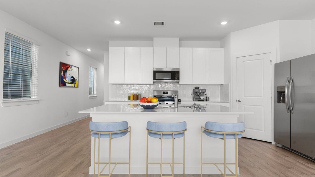 Furnished interior view inside a new home in Villarosa at Tamarron, Katy (Image 5).