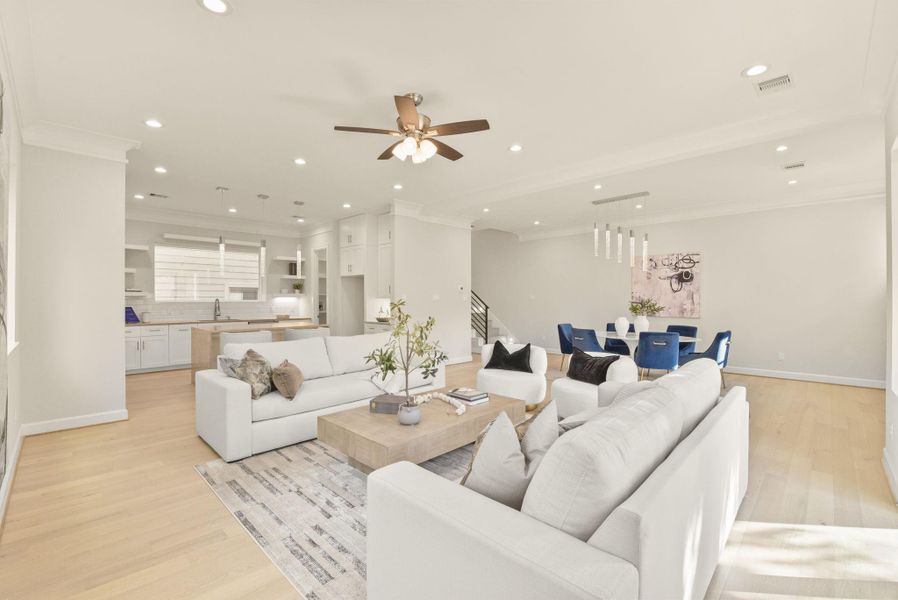 Furnished interior view inside a new home in , Houston (Image 19).