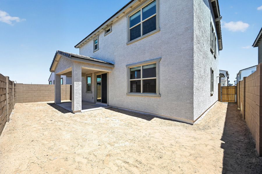 Exterior details and patio area of a home in Artisan at Asante, Surprise (Image 4).