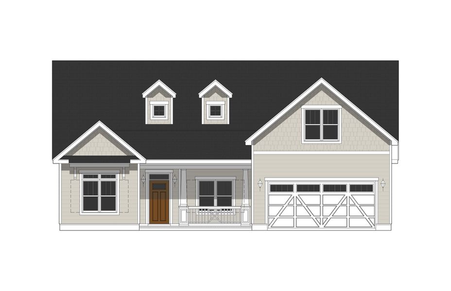 Representative exterior photo of a completed home built from the Helmsley by Bill Clark Homes in Sidbury Landing, Wilmington, NC (Image 21).