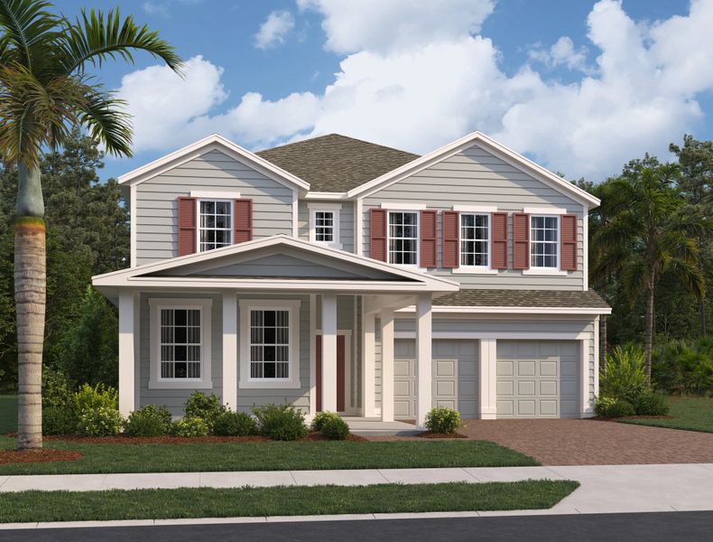 Representative exterior photo of a completed home built from the Duval II by Ashton Woods in Northlake Traditional, Winter Garden, FL (Image 23).