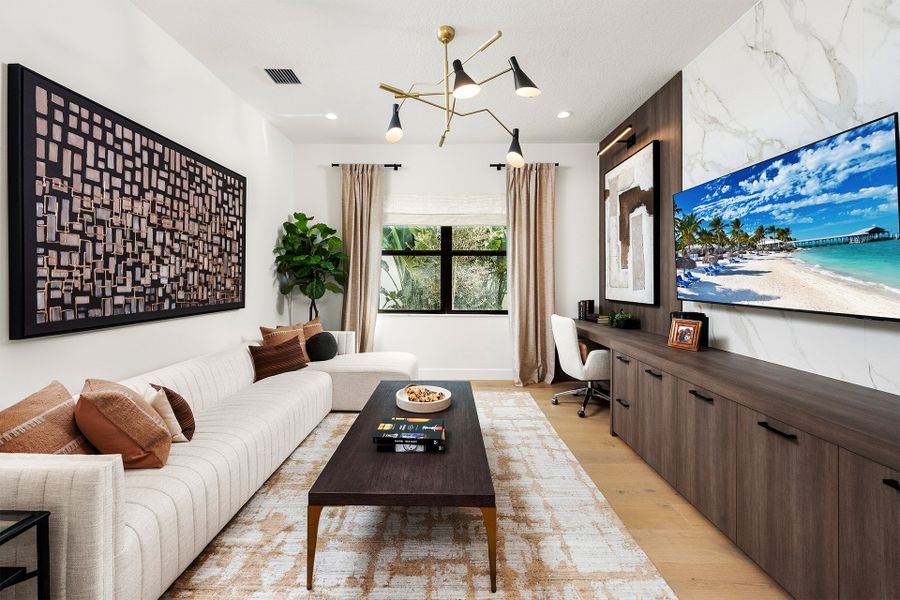 Representative furnished interior of a home built from the Savannah by GL Homes in Valencia Del Mar (55+), Boynton Beach (Image 8).