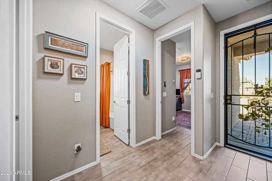 Entry to Bedroom 2/3 & Hall Bathroom