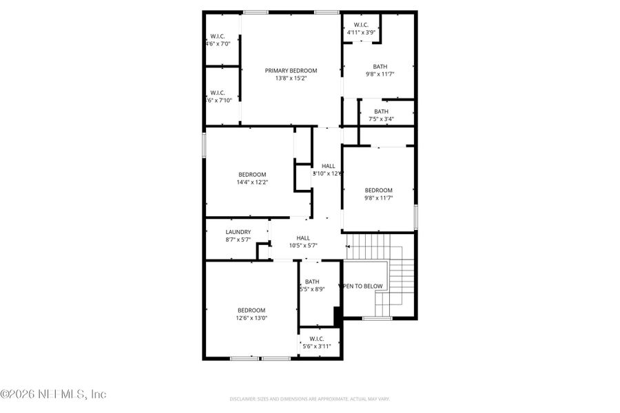 2D floor plan layout of this home in Ravenswood Village, St. Augustine, FL (Image 5).