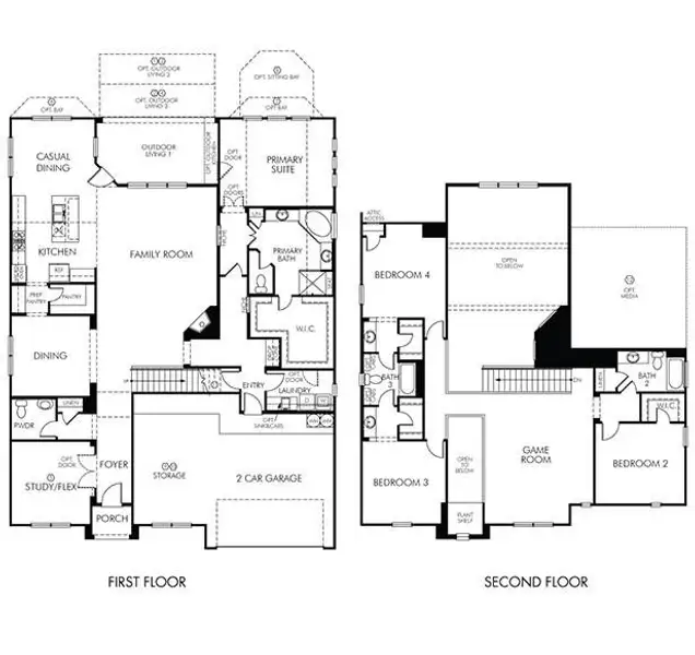 2D floor plan layout of this home in , Pearland, TX (Image 3).