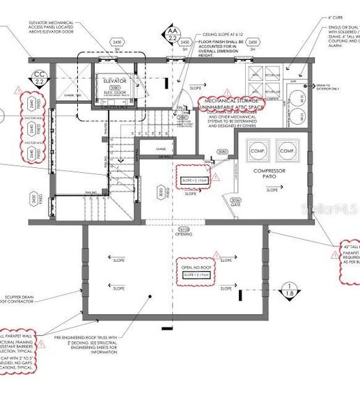 4th floor (elevator included)