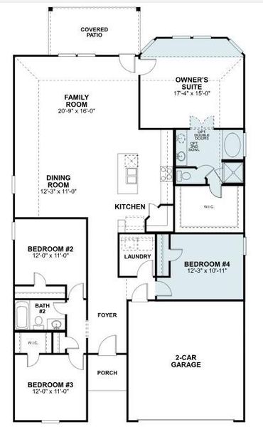 2D floor plan layout of this home in Lone Star Landing, Montgomery, TX (Image 4). 2D floor plan layout of this home in Lone Star Landing, Montgomery, TX (Image 4).