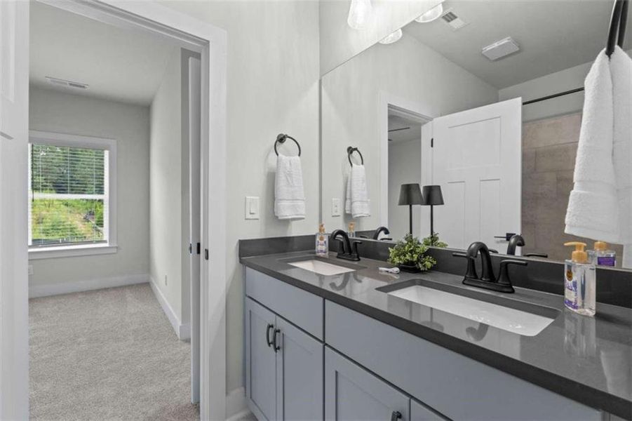Furnished interior view inside a new home in Silvercrest Lakes, Acworth (Image 37).