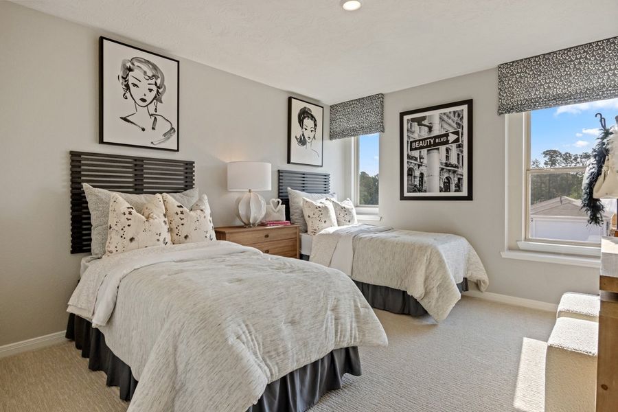 Representative furnished interior of a home built from the 2444 Modeled by KB Home in Madera Preserve, New Caney (Image 17).