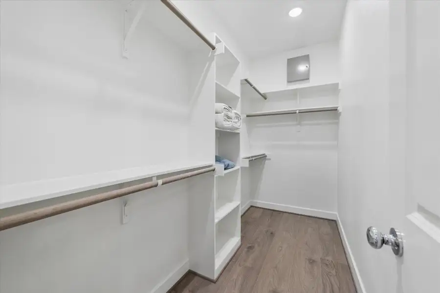 large walk in closet w. built ins, no carpet in the home. home is pre-wired. large walk in closet w. built ins, no carpet in the home. home is pre-wired.
