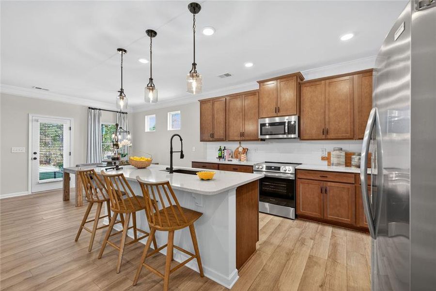 Furnished interior view inside a new home in Allen Manor, Hoschton (Image 3).