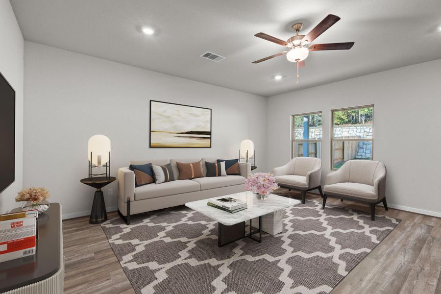 Furnished interior view inside a new home in Westridge Cove, Conroe (Image 5). Furnished interior view inside a new home in Westridge Cove, Conroe (Image 5).