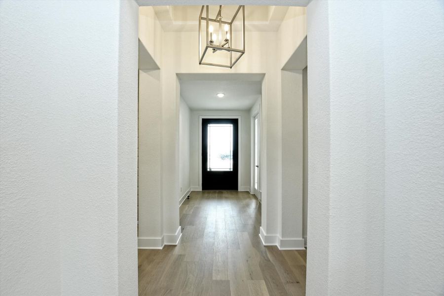 Representative unfurnished interior of a home built from the Madera II by Giddens Homes in Scofield Farms Estates, Georgetown (Image 437).