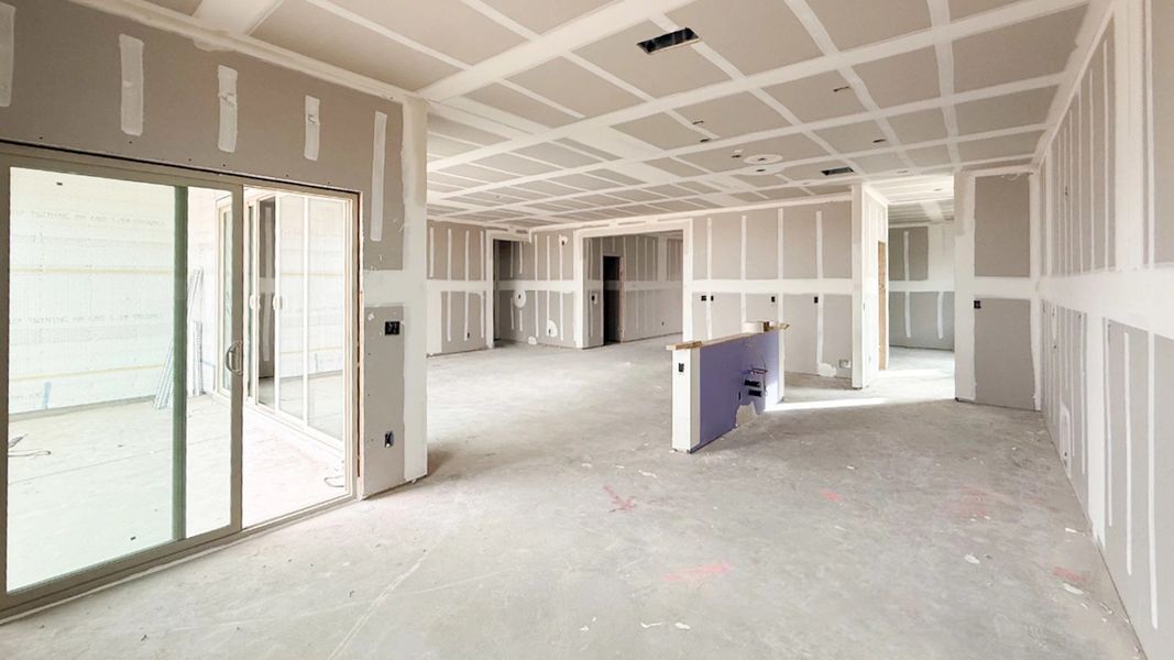 Dining nook into kitchen and great room