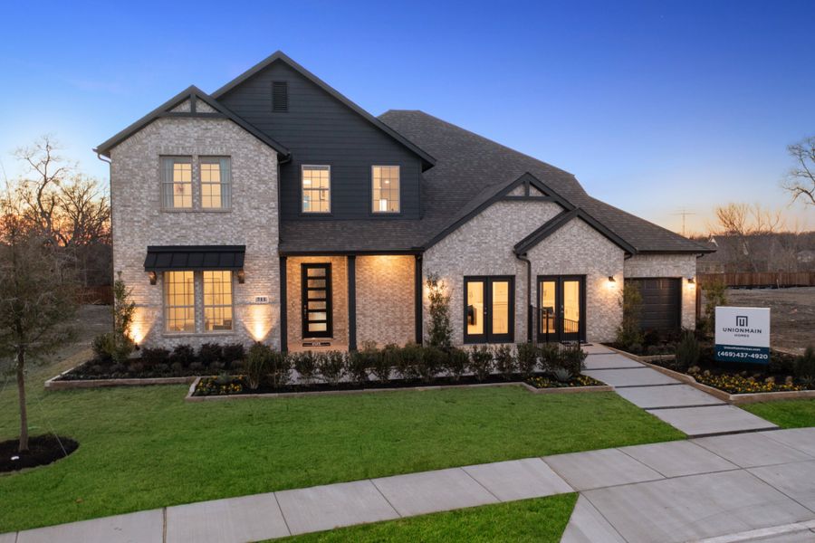 Representative exterior photo of a completed home built from the Mason by UnionMain Homes in Edgewater, Fate, TX (Image 20).