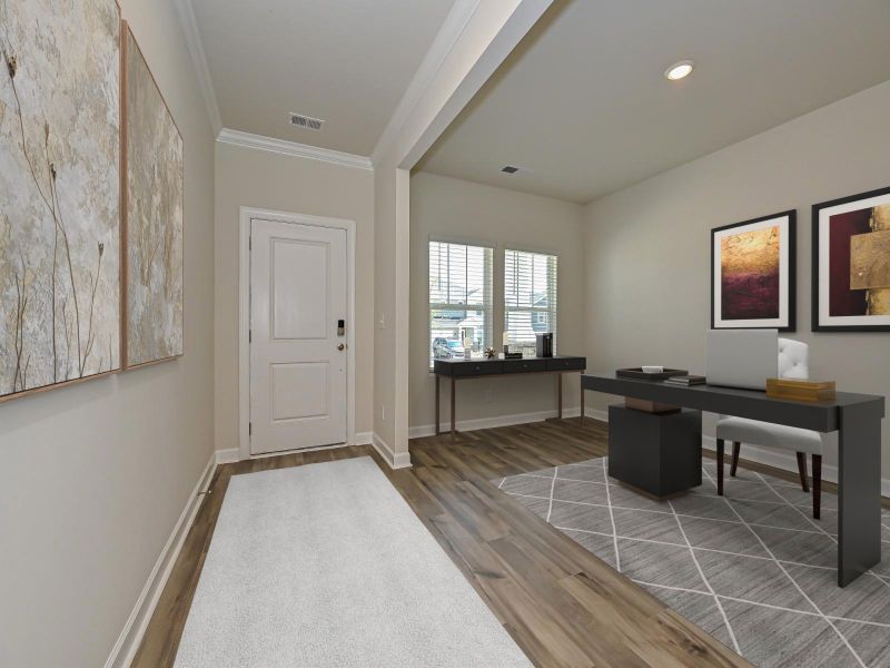 Furnished interior view inside a new home in Harper Landing, Stanley (Image 6).
