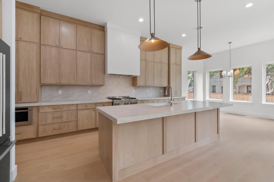 Featuring custom white oak cabinetry. Featuring custom white oak cabinetry.