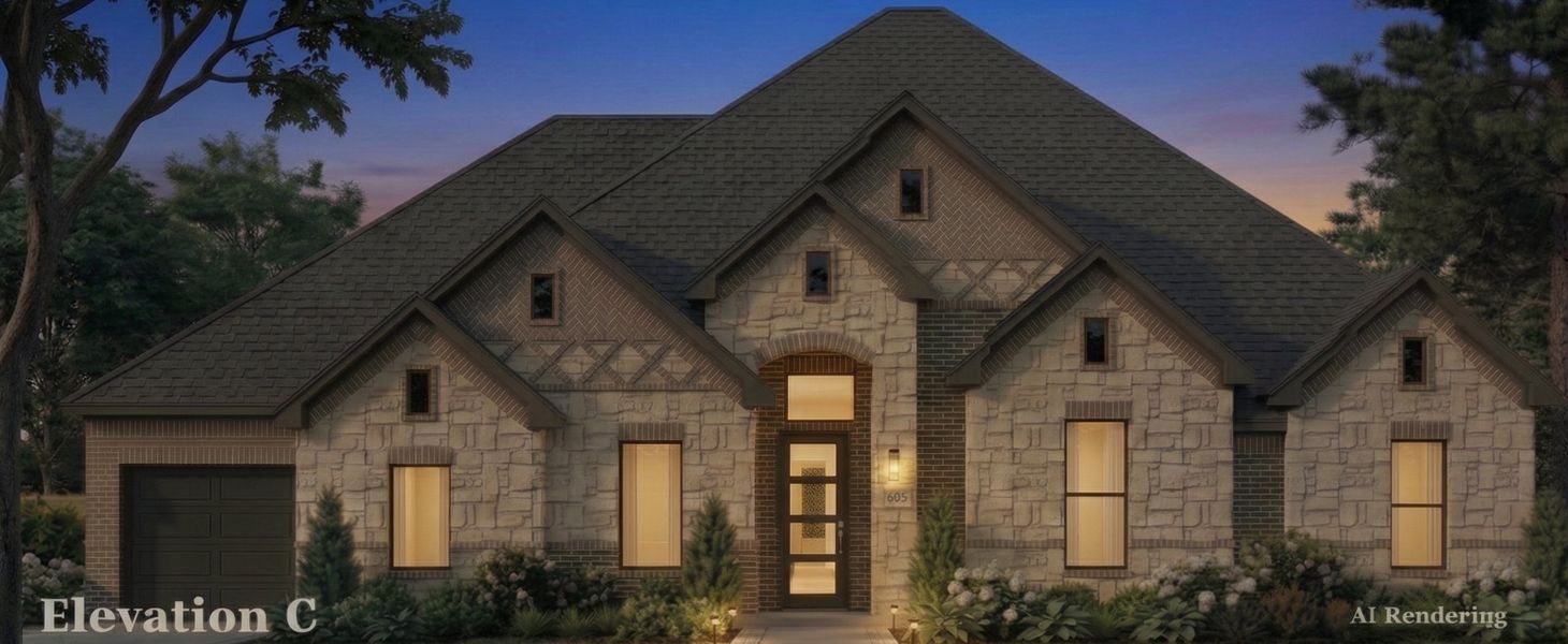 Representative exterior photo of a completed home built from the Victoria by Altura Homes in Talbott Estates, Howe, TX (Image 8).