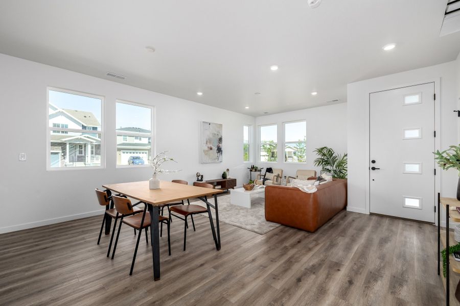 Furnished interior view inside a new home in Painted Prairie, Aurora (Image 14).
