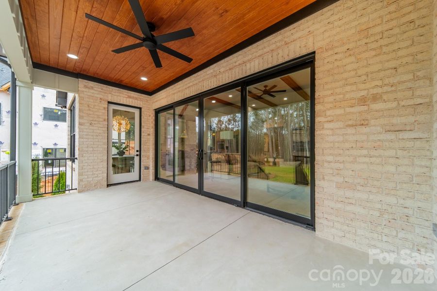 Exterior details and patio area of a home in , Weddington (Image 27).