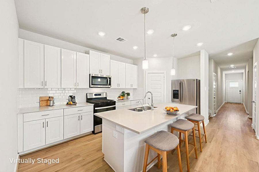 Photo is not of the actual home, but is an inspirational photo of builder’s model home and may depict options, furnishings, and/or decorator features that are not included