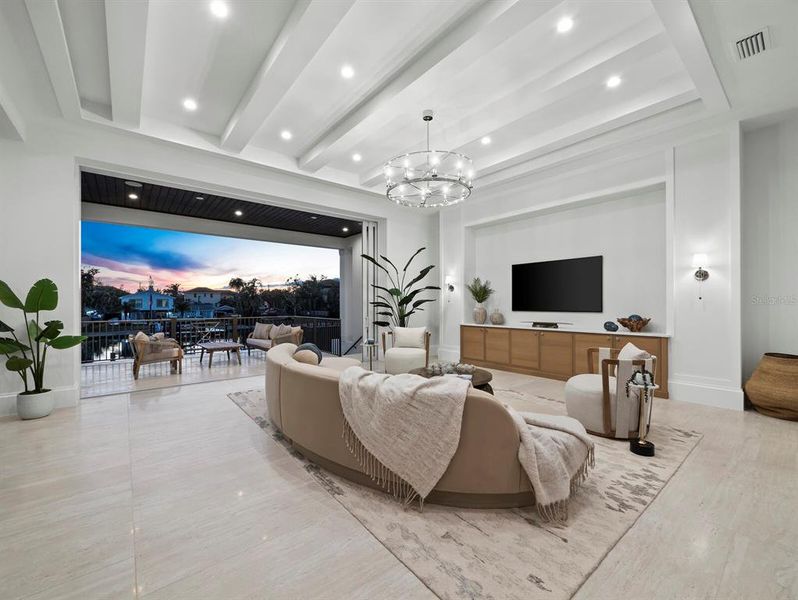 Furnished interior view inside a new home in , Sarasota (Image 54).