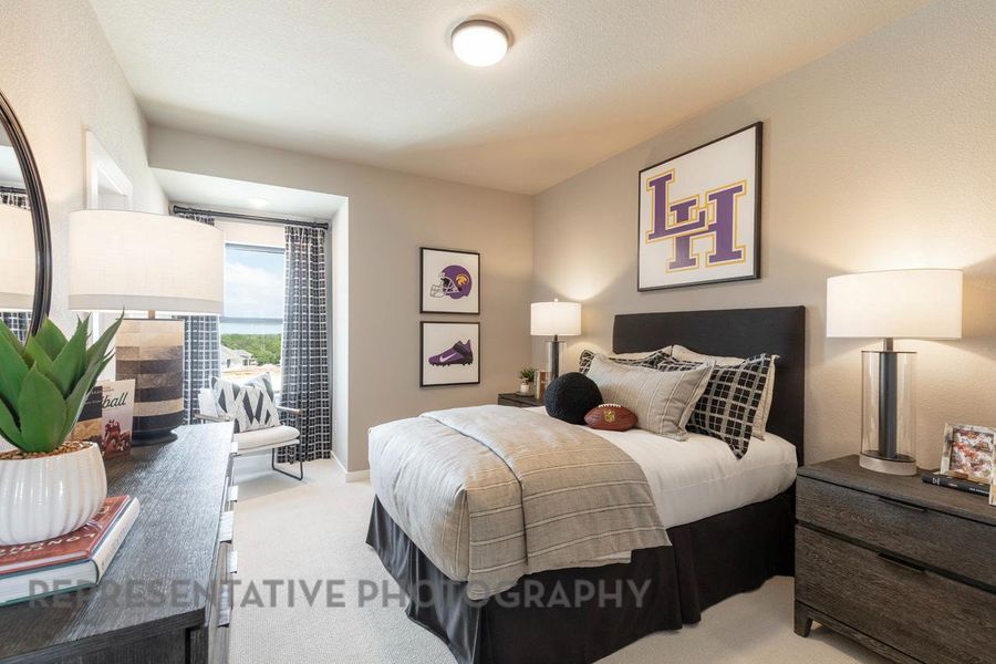 Furnished interior view inside a new home in Lariat: 70ft. lots, Liberty Hill (Image 18).