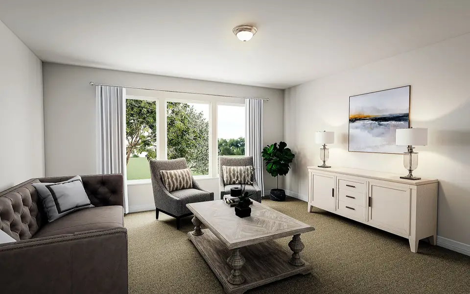 Furnished interior view inside a new home in Mason Woods, Cypress (Image 9). Furnished interior view inside a new home in Mason Woods, Cypress (Image 9).