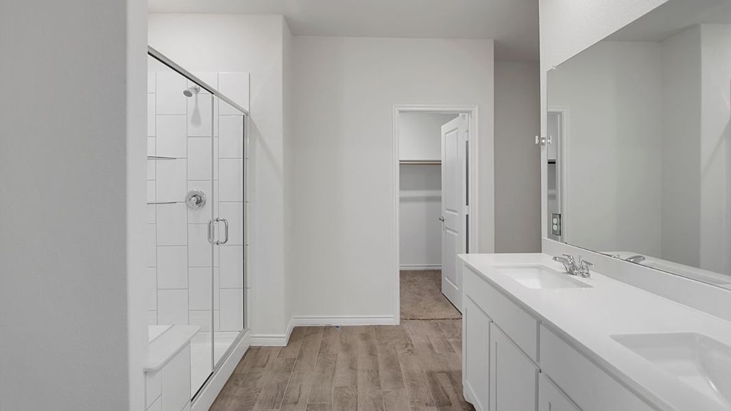 Furnished interior view inside a new home in Prairie Oaks, Oak Point (Image 8).