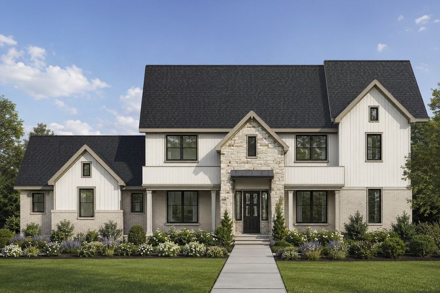 Representative exterior photo of a completed home built from the The Roseland by Lillian Custom Homes in Emerson Farms, Rockwall, TX (Image 1). Representative exterior photo of a completed home built from the The Roseland by Lillian Custom Homes in Emerson Farms, Rockwall, TX (Image 1).