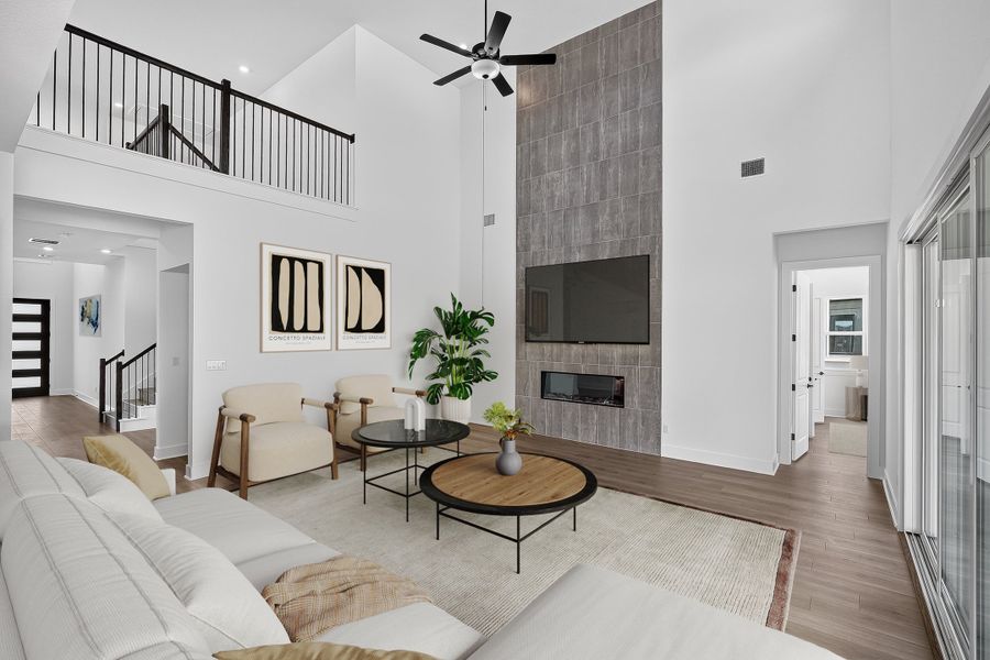 Furnished interior view inside a new home in Silverleaf, Cedar Creek (Image 3).