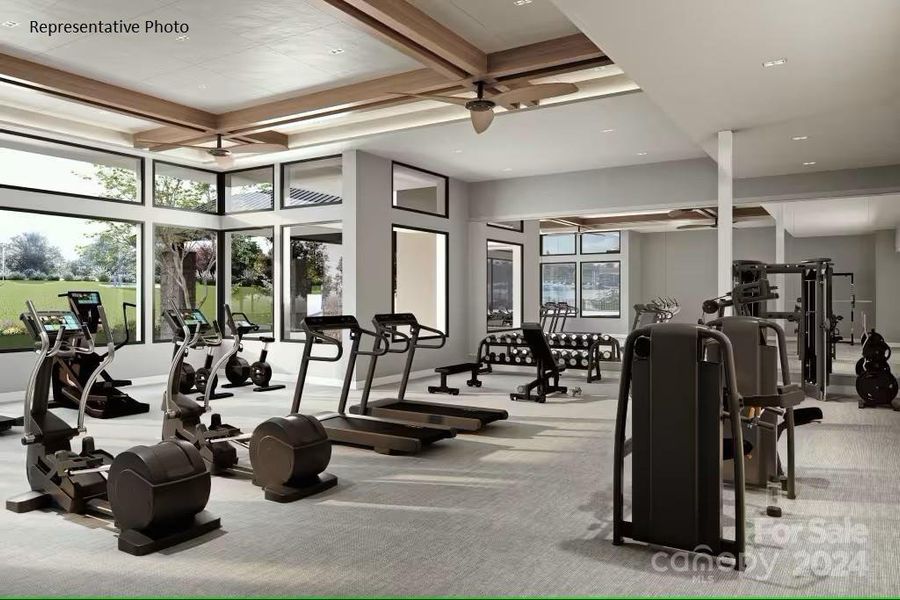 Well-equipped fitness center and movement studios