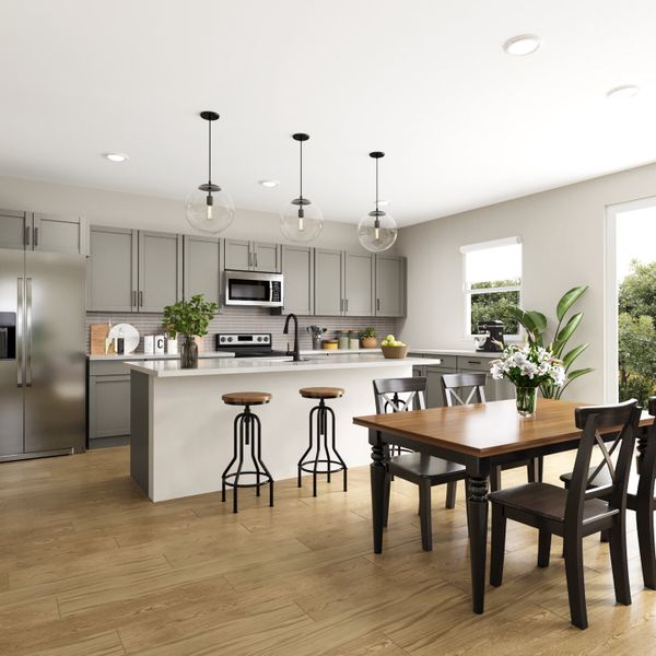 Furnished interior in a model home at Lake Bluff in Greeley (Image 9).