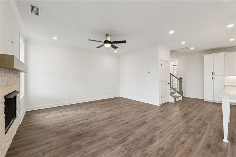 Spacious, unfurnished interior of a new home in Millcroft Townhomes, Buford (Image 33). Spacious, unfurnished interior of a new home in Millcroft Townhomes, Buford (Image 33).