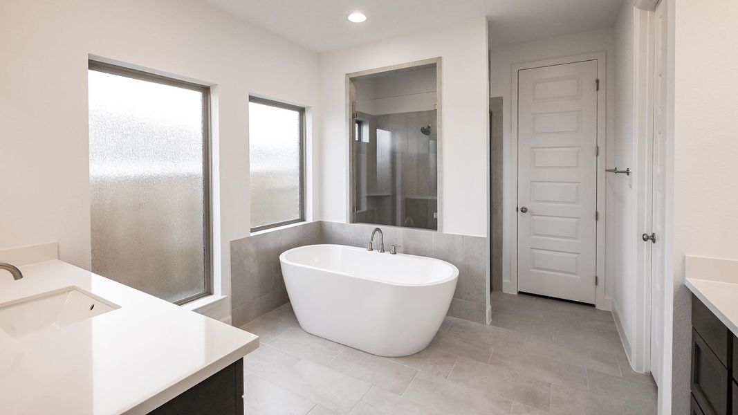 Furnished interior view inside a new home in Crosswinds, Kyle (Image 6).