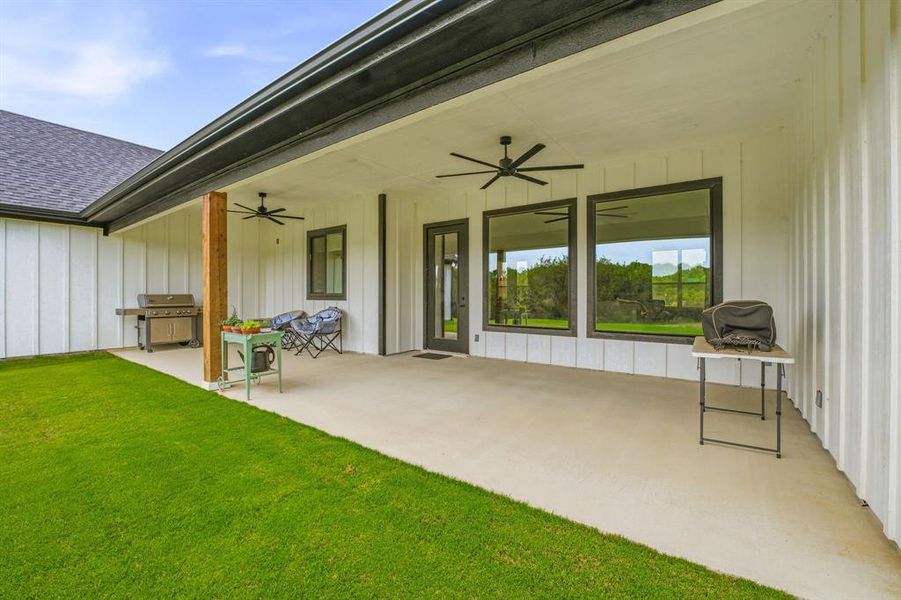 Exterior details and patio area of a home in , Bluff Dale (Image 3).