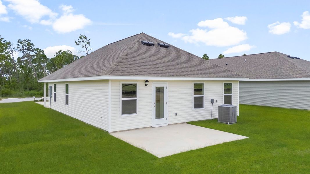 Representative exterior photo of a completed home built from the The Celeste by D.R. Horton in Morningside, Panama City, FL (Image 17).
