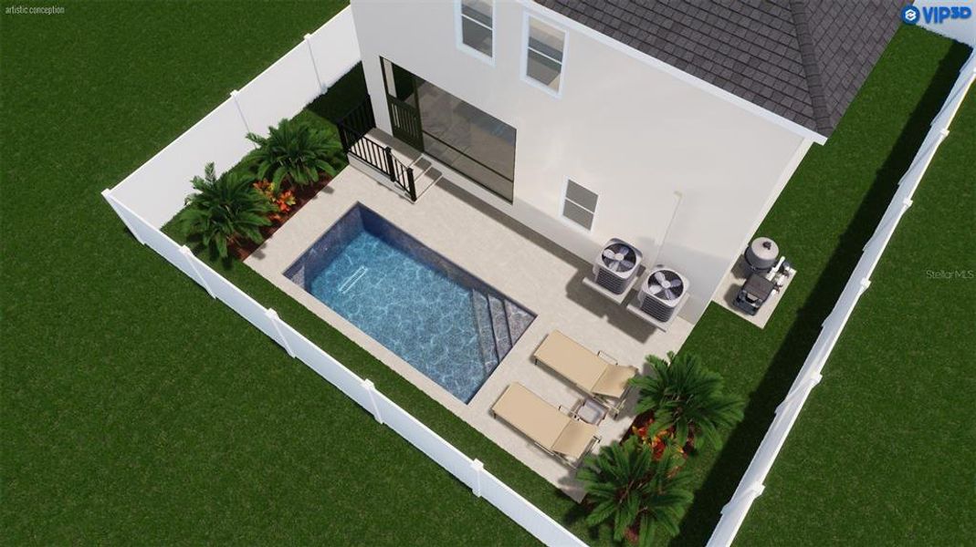 Exterior rendering of this home design in , Tampa, FL (Image 5).