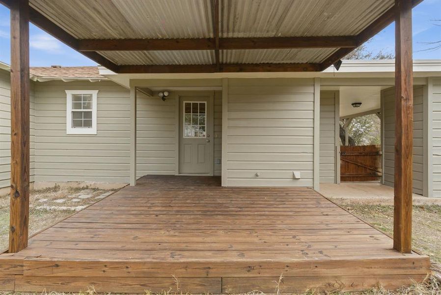 View of wooden deck View of wooden deck