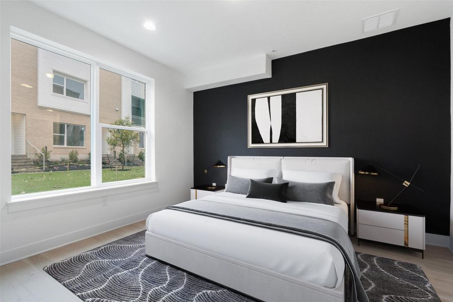 Furnished interior view inside a new home in Austin Modern Lofts at Mueller, Austin (Image 16).