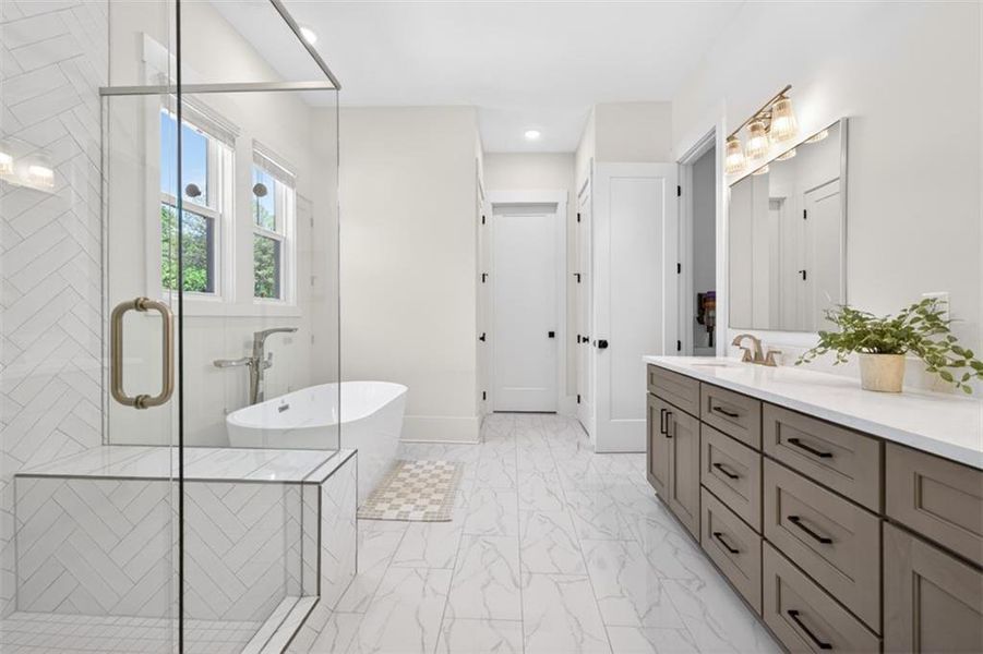 Furnished interior view inside a new home in Town Farms, Peachtree Corners (Image 19).