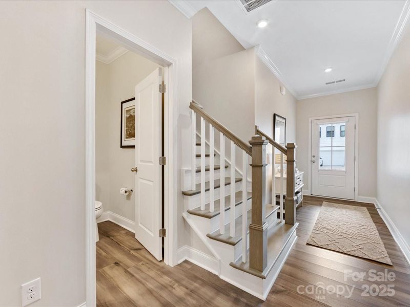 Furnished interior view inside a new home in Towns at Rea Colony, Charlotte (Image 29).