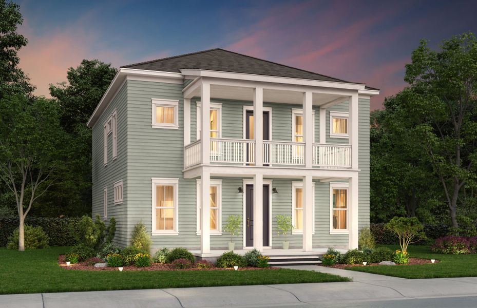 Representative exterior photo of a completed home built from the Primrose by Pulte Homes in Heartwood, Richmond Hill, GA (Image 13).