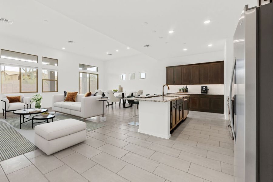 Kitchen-Greatroom - Virtually Staged