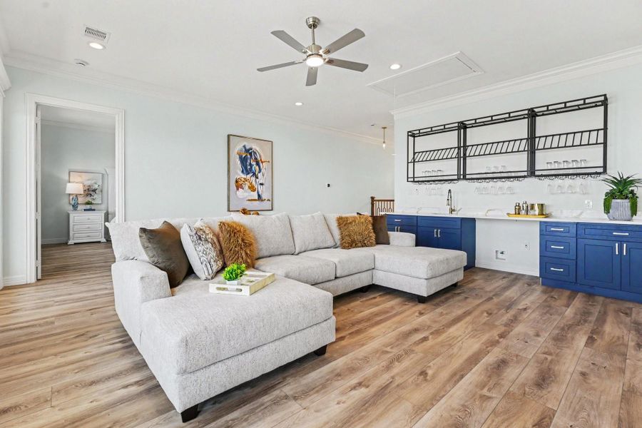 Furnished interior view inside a new home in , Galveston (Image 8).